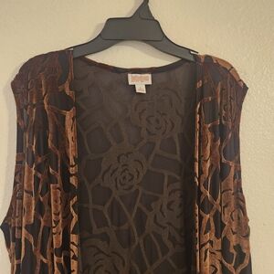 LuLaRoe Brown and Black Cardigan